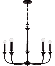 Presley 5-Light Chandelier Matte Black