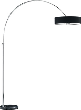 81"H Magdeburg 3-Light Arc Floor Lamp Black