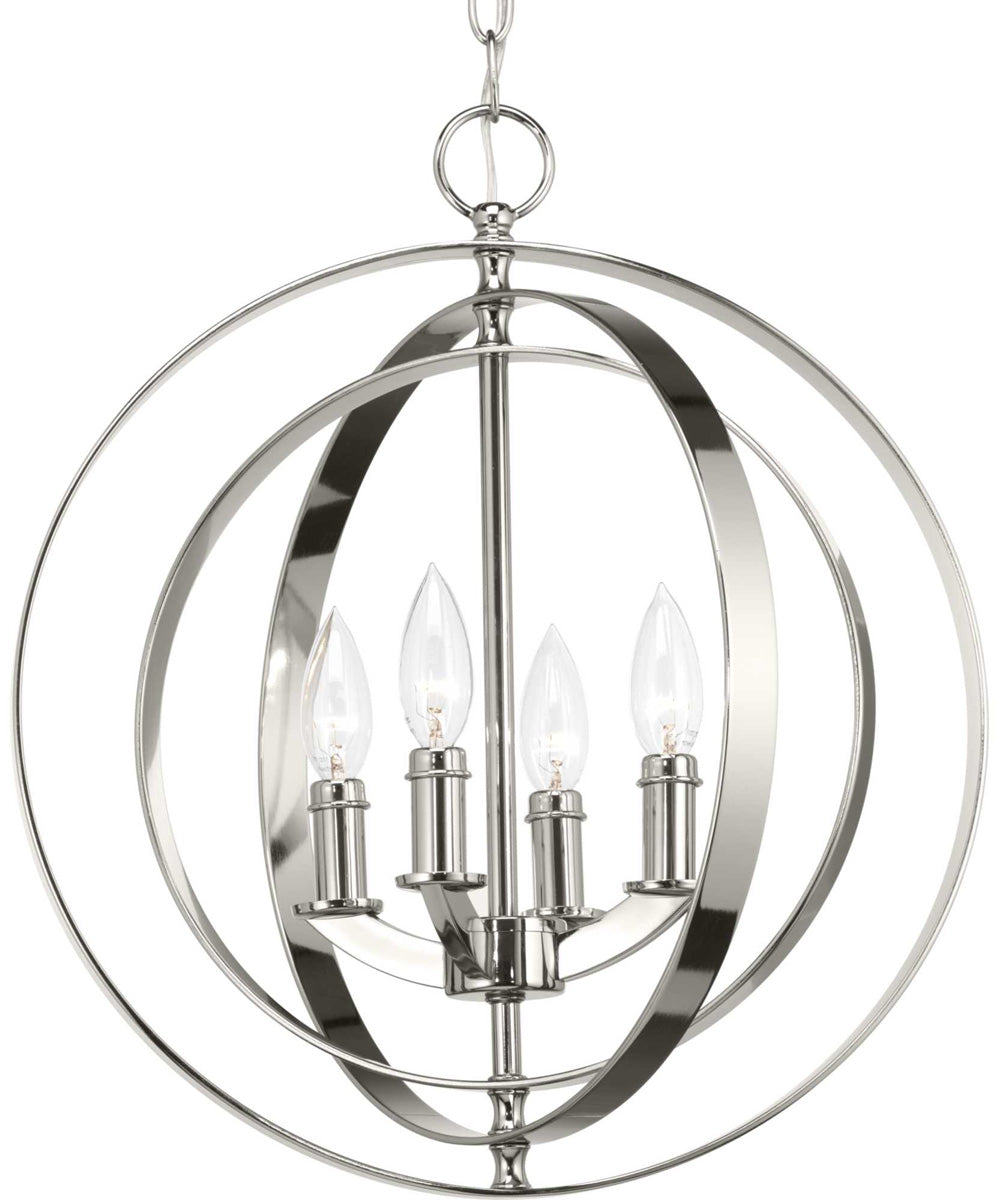Equinox 4-Light Pendant Polished Nickel