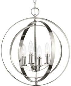 Equinox 4-Light Pendant Polished Nickel
