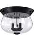 Boliver 3-Light Close-to-Ceiling Matte Black