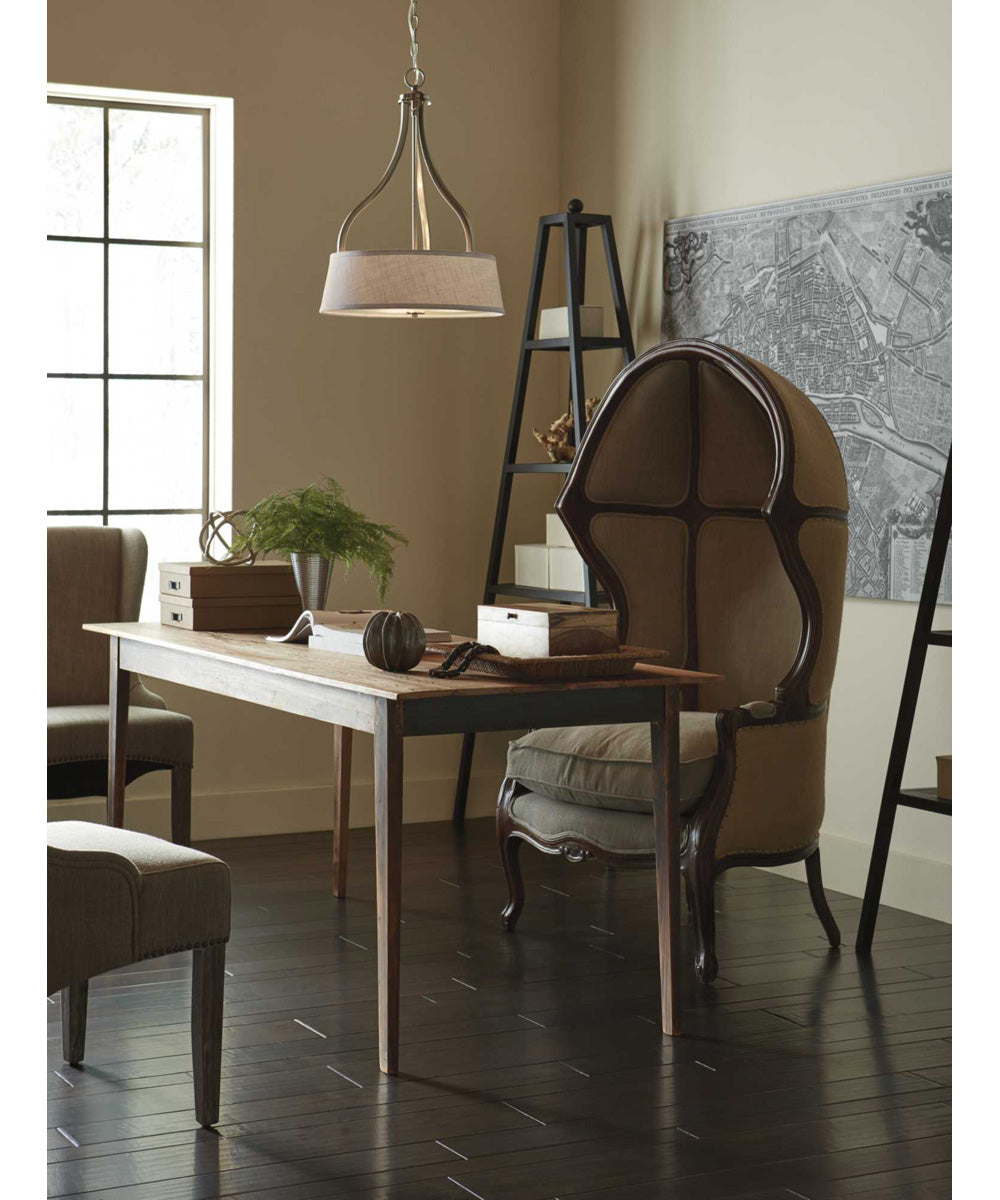 Arden 3-Light Inverted Pendant Brushed Nickel