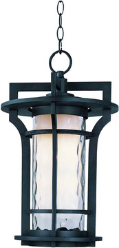12"W Oakville LED 1-Light Outdoor Hanging Lantern Black Oxide