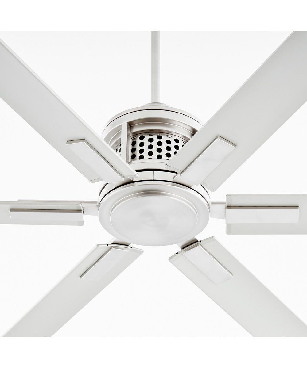 120" Zeus Patio Ceiling Fan Satin Nickel