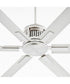 120" Zeus Patio Ceiling Fan Satin Nickel