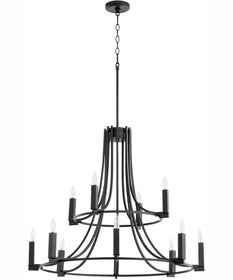 Olympus 12-light Chandelier Textured Black