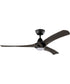 52" Genesis 1-Light LED Ceiling Fan (Blades Included) Flat Black