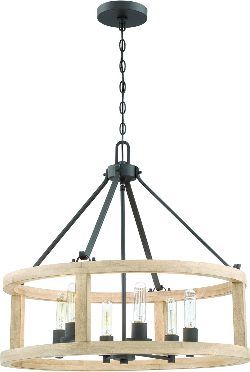 26"W Astoria 6-Light Pendant Light Cast Iron