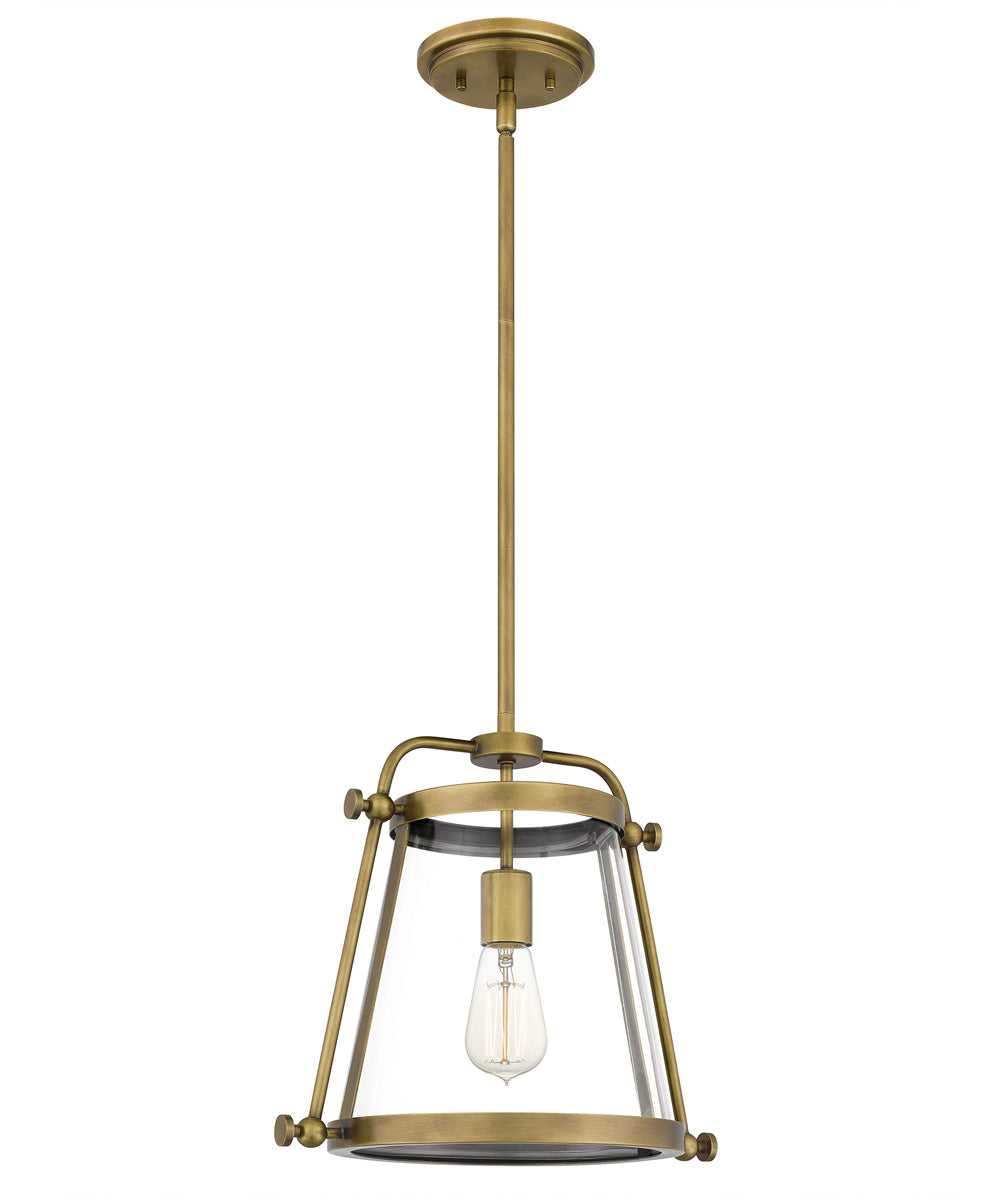 Cardiff Small 1-light Mini Pendant Weathered Brass