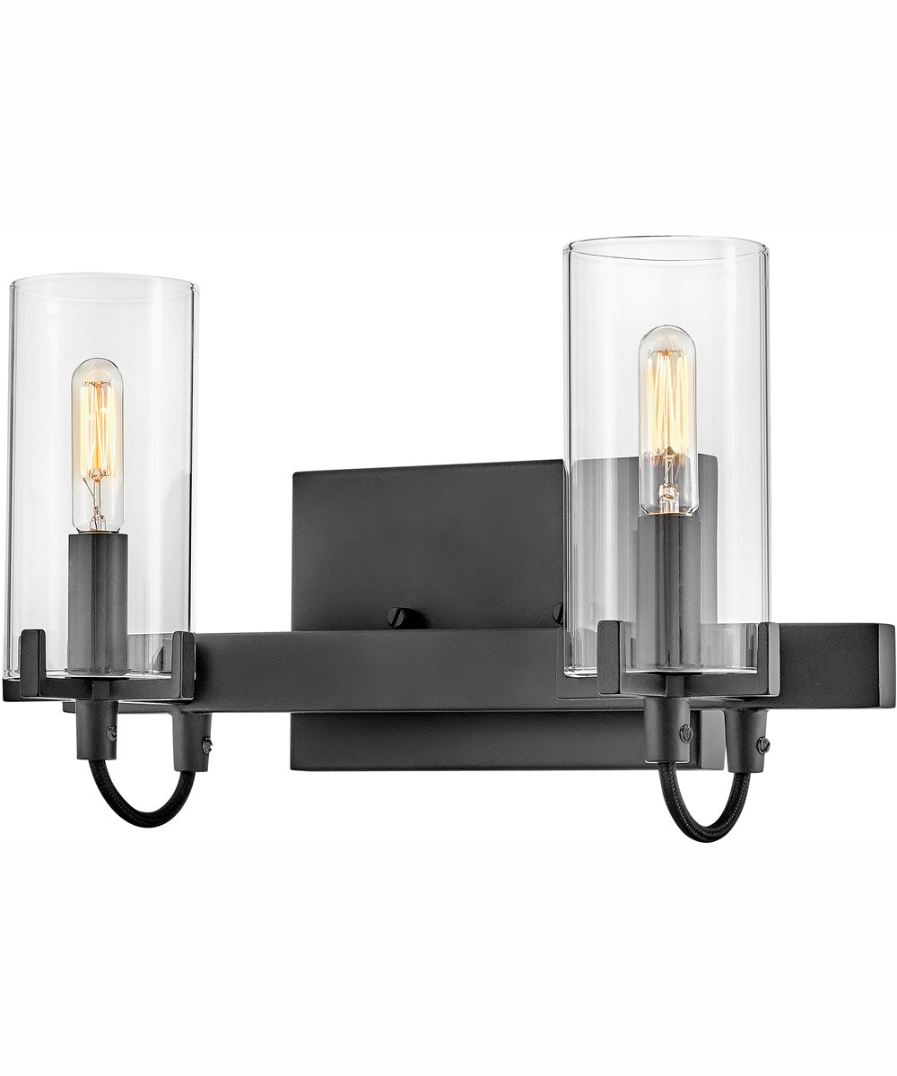 Ryden 2-Light Two Light Vanity in Black