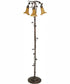 58" High Amber Tiffany Pond Lily 3 Light Floor Lamp