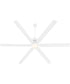 80" Zeus Patio Ceiling Fan Studio White