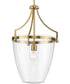 Parkhurst 1-Light New Traditional Clear Glass Pendant Light Brushed Bronze