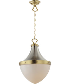 Conrad 15 inch Pendant Satin Nickel / Satin Brass