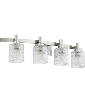 Stadium 4-light Bath Vanity Light Satin Nickel