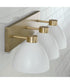 Ross 3-Light Vanity Aged Brass and White