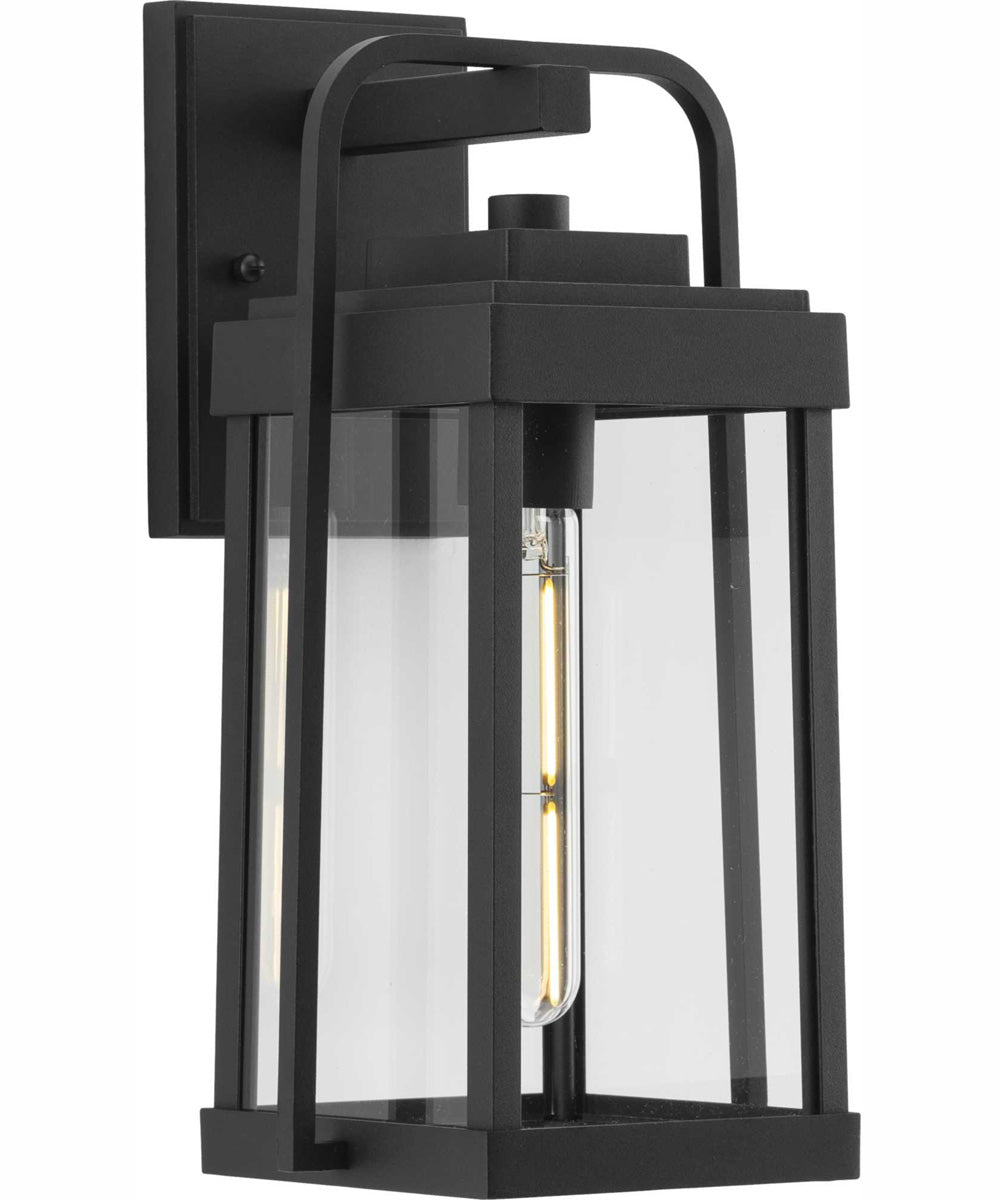 Walcott 1-Light Modern Farmhouse Outdoor Medium Wall Lantern Textured Black