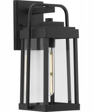 Walcott 1-Light Modern Farmhouse Outdoor Medium Wall Lantern Textured Black