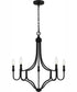 Mabel 5-light Chandelier Matte Black