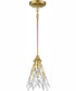 Flora Grace 7'' Wide 1-Light Mini Pendant - Champagne Gold