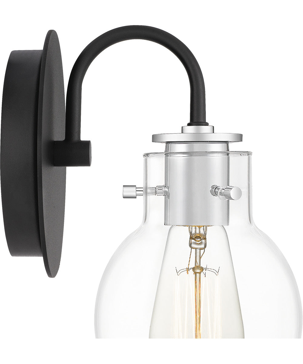 Andrews Small 1-light Wall Sconce Earth Black