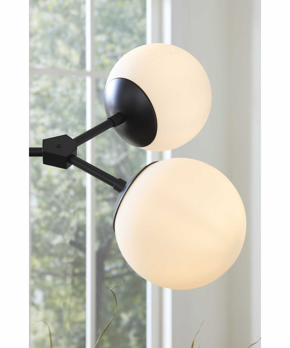 Haas 6-Light Mid-Century Modern Chandelier Matte Black