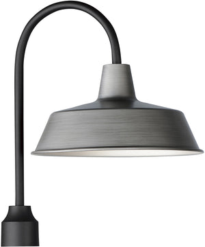 Pier M 1-Light Post Lantern Weathered Zinc/Black