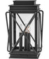 Montecito 3-Light Medium Pier Mount Outdoor Lantern in Museum Black