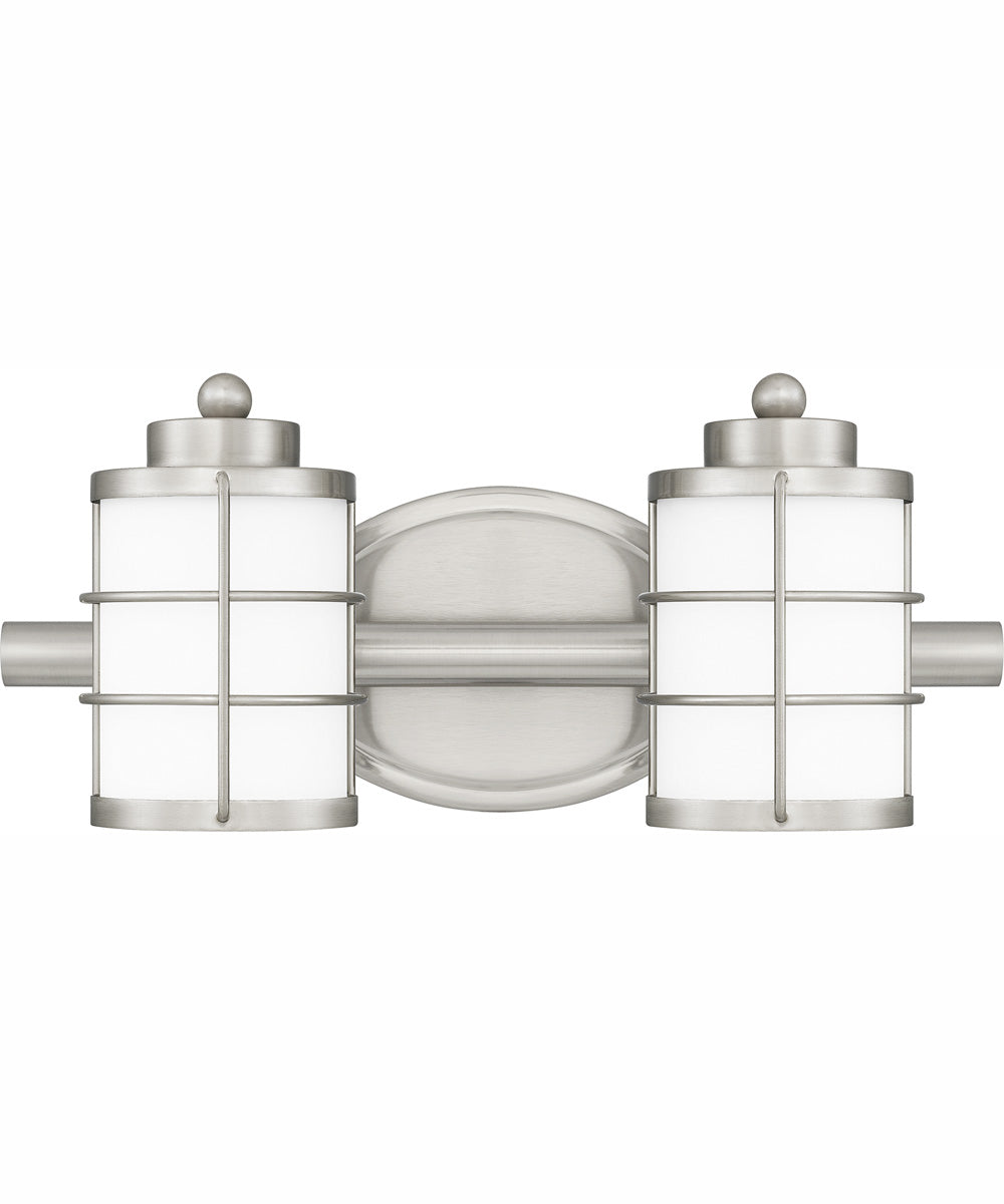 Hazlett Medium 2-light Bath Light Brushed Nickel