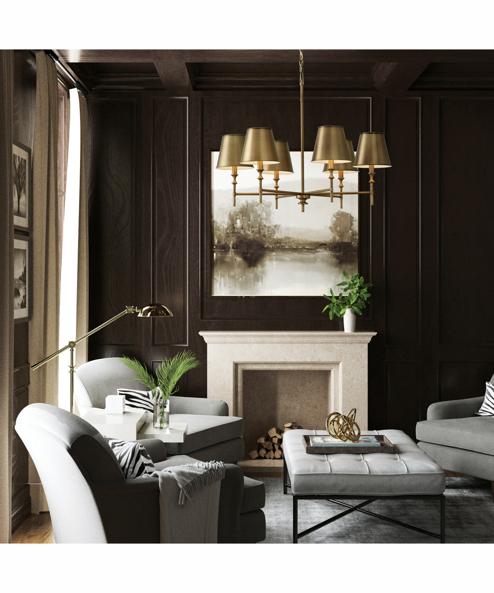 Whitney 6-Light Chandelier Aged Brass