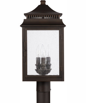 Sutter Creek 3-Light Outdoor Post-Lantern Rain or Shine - Oiled Bronze
