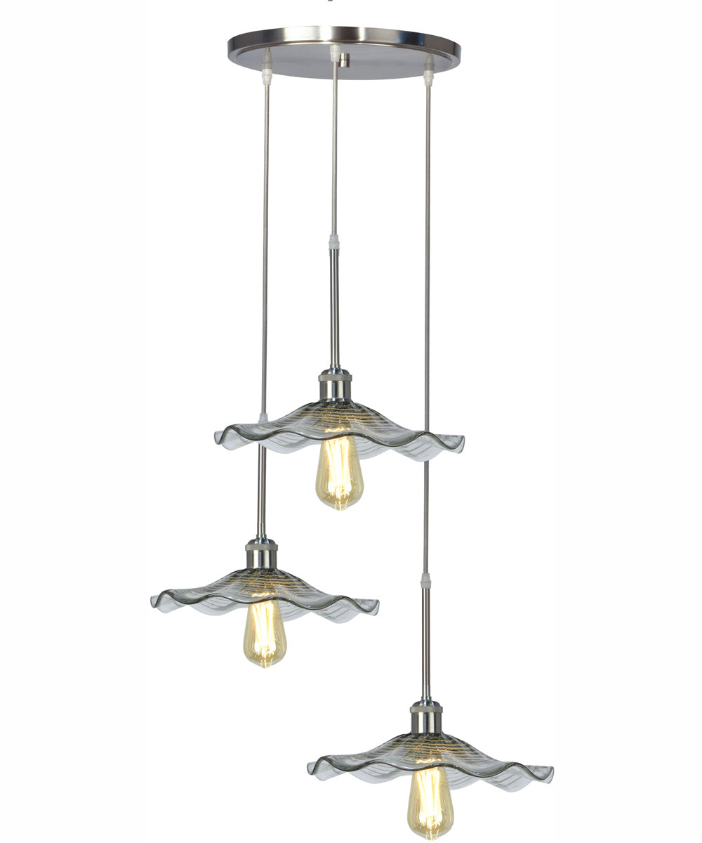 Moree 3-Light Hand Blown Art Glass Pendant