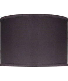 17x17x12 Black Butcher Linen Drum Hardback Lampshade