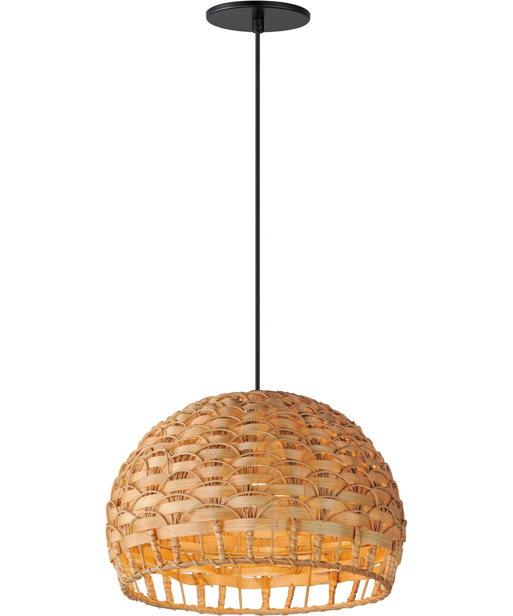 Tahiti 14 inch 1-Light Pendant Black
