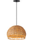 Tahiti 14 inch 1-Light Pendant Black