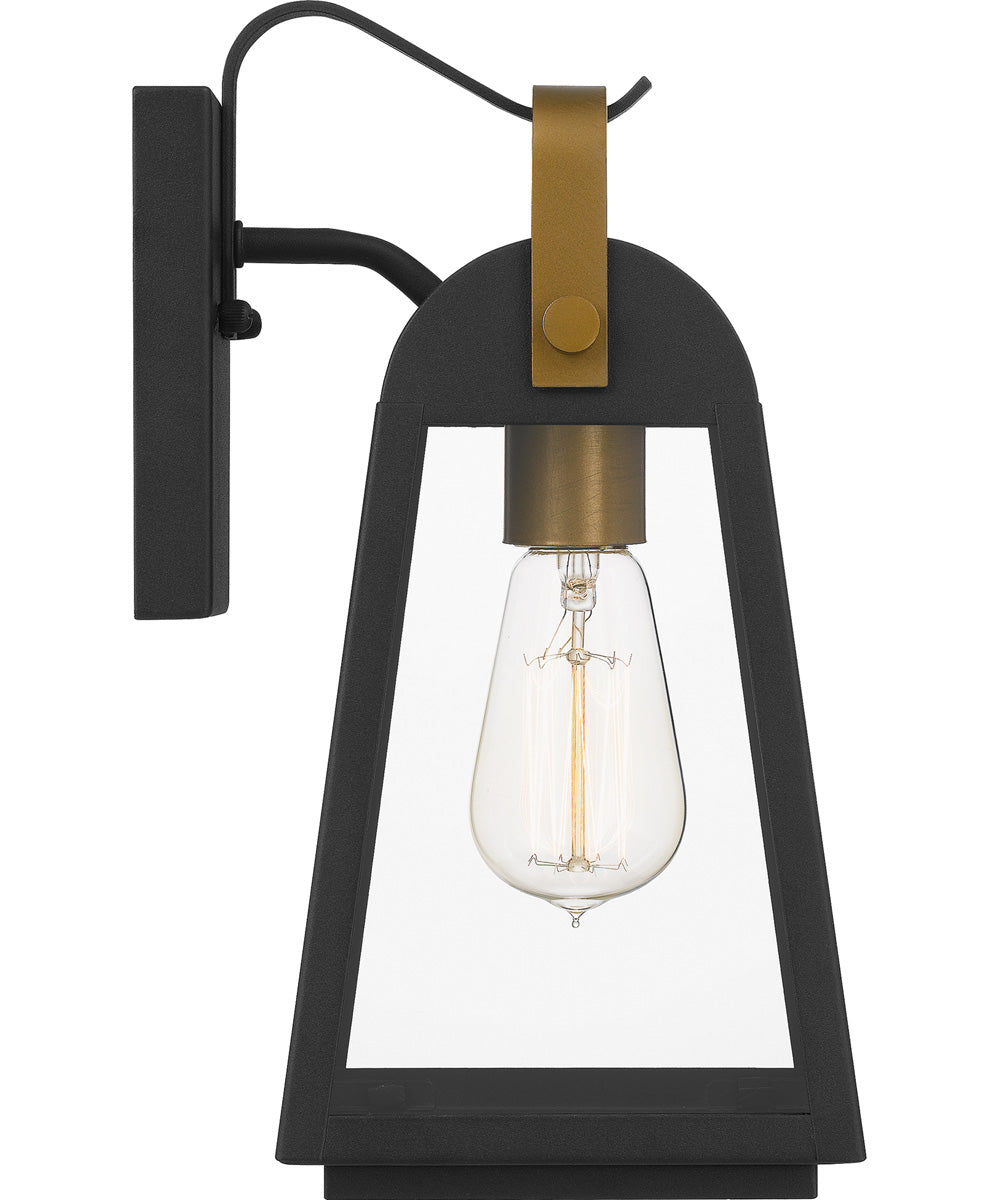 O'Leary Medium 1-light Outdoor Wall Light  Coastal Armour Steel Earth Black