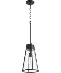 16"H 1-light Pendant Noir w/ Clear