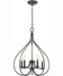 Farrah 5-Light 5-Light Chandeliers Dark Bronze