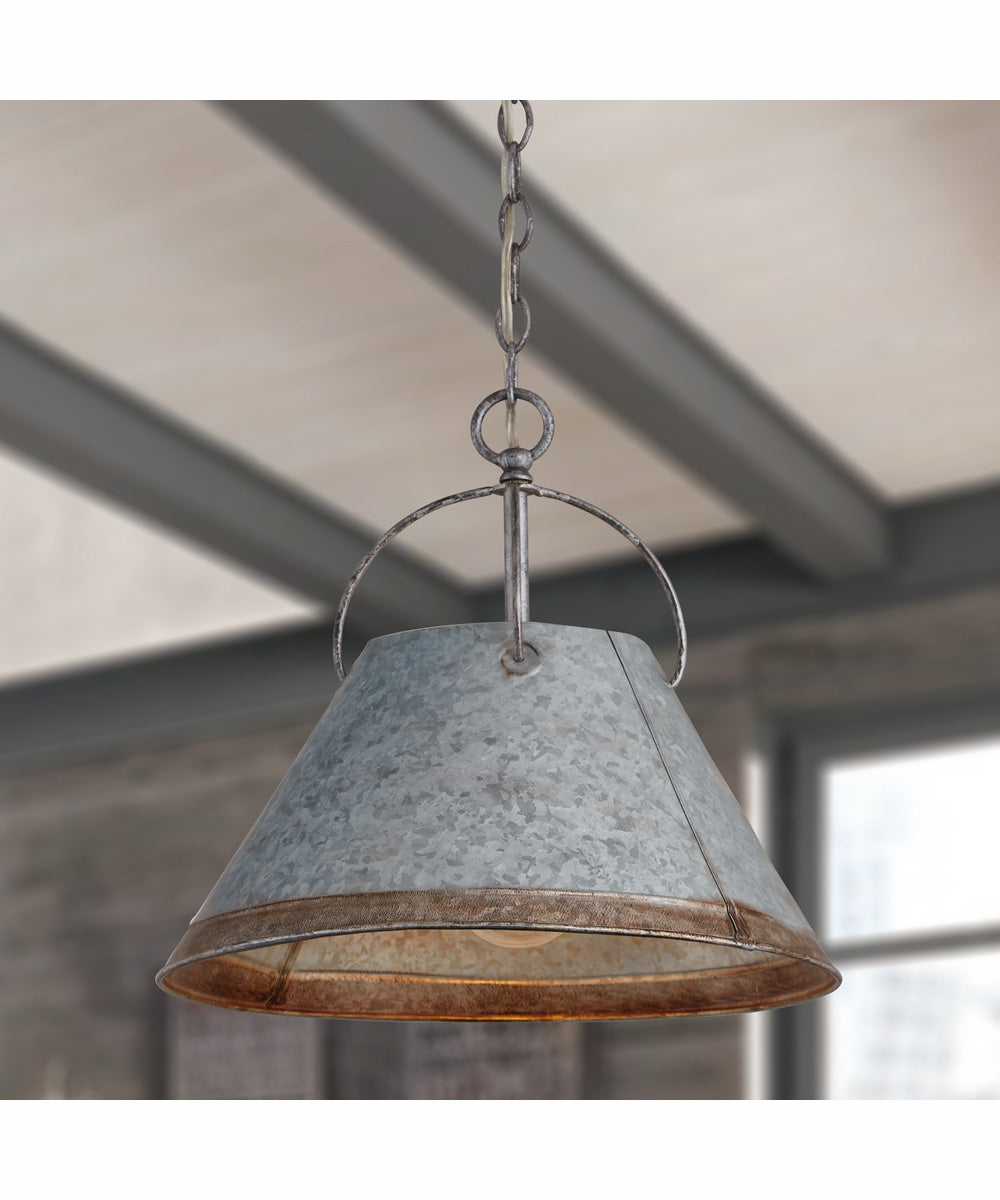 Alvin 1-Light Pendant Antique Galvanized