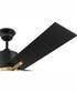 52" Teana 1-Light Ceiling Fan Flat Black/Satin Brass
