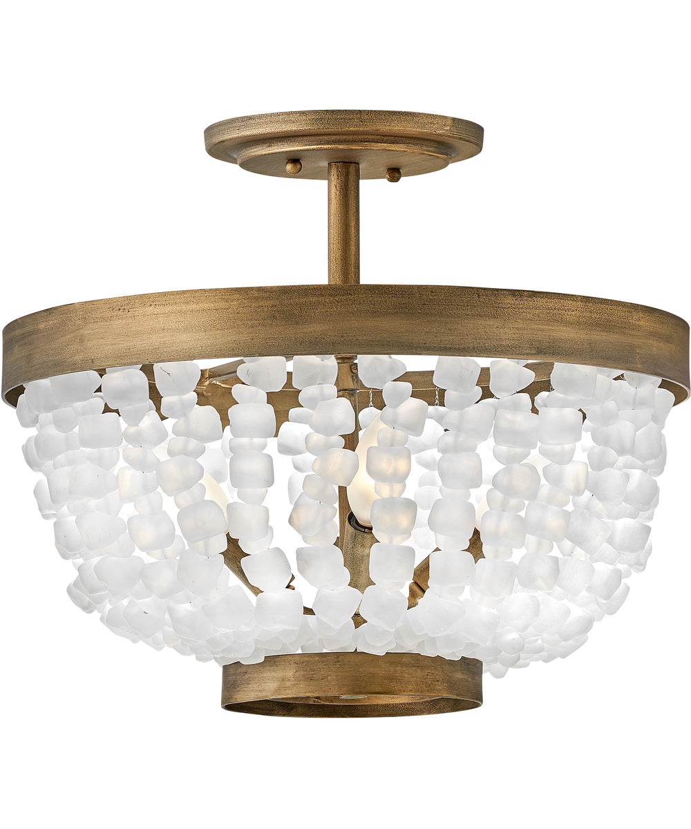 Dune 4-Light Medium Semi-flush Mount in Burnished Gold