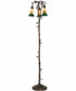 58" High Stained Glass Pond Lily 3 Light Floor Lamp