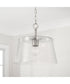Baker 1-Light Dual-Mount Pendant/Semi-Flush Mount Brushed Nickel