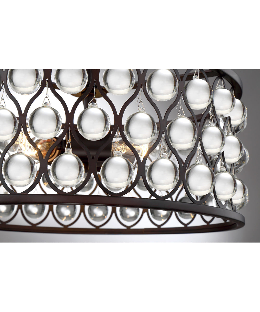 Alexandria Large 3-light Semi Flush Mount Palladian Bronze