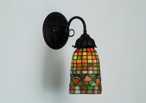 6"W Tiffany Acorn Wall Sconce