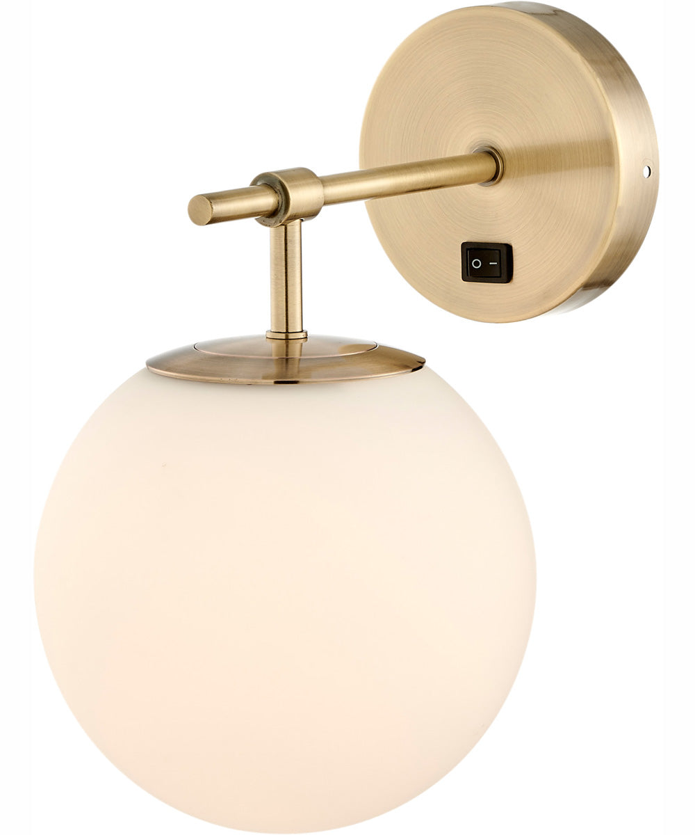 Lencho 1-Light Wall Lamp Gold/Frost Glass Shade