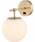 Lencho 1-Light Wall Lamp Gold/Frost Glass Shade