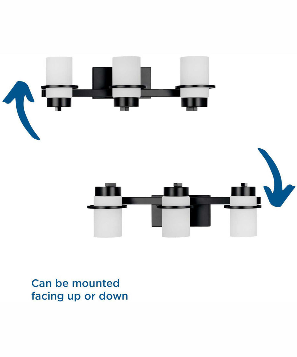 Reiss 3-Light Modern Farmhouse Vanity Light Matte Black