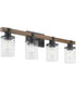 Alpine 4-light Bath Vanity Light Textured Black Walnut