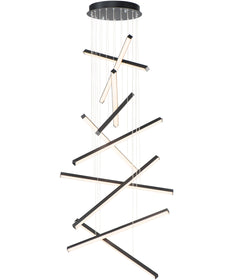 Hover 10-Light LED Pendant Black